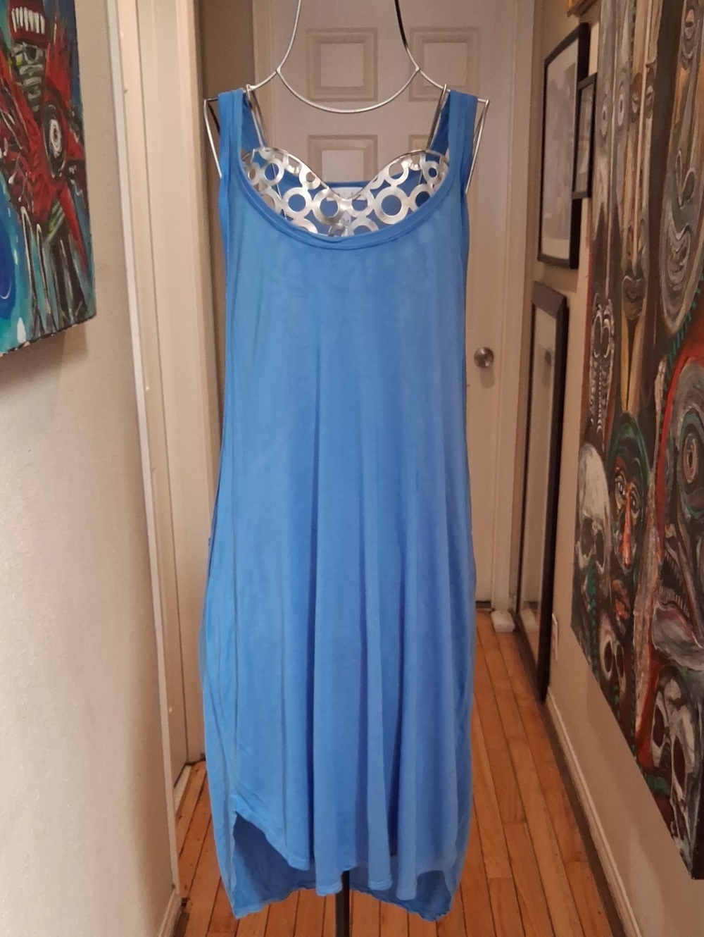 Blue Women's Sleeveless Cover Up.